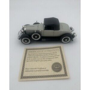 Arko 1928 Lincoln Coupe Roadster 1/32 #22810 Gray w/Black Trim COA Vintage 2003